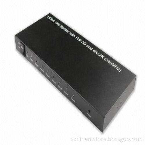 HDMI 1X8 Splitter with Full 3D and 4Kx2K (340MHz)